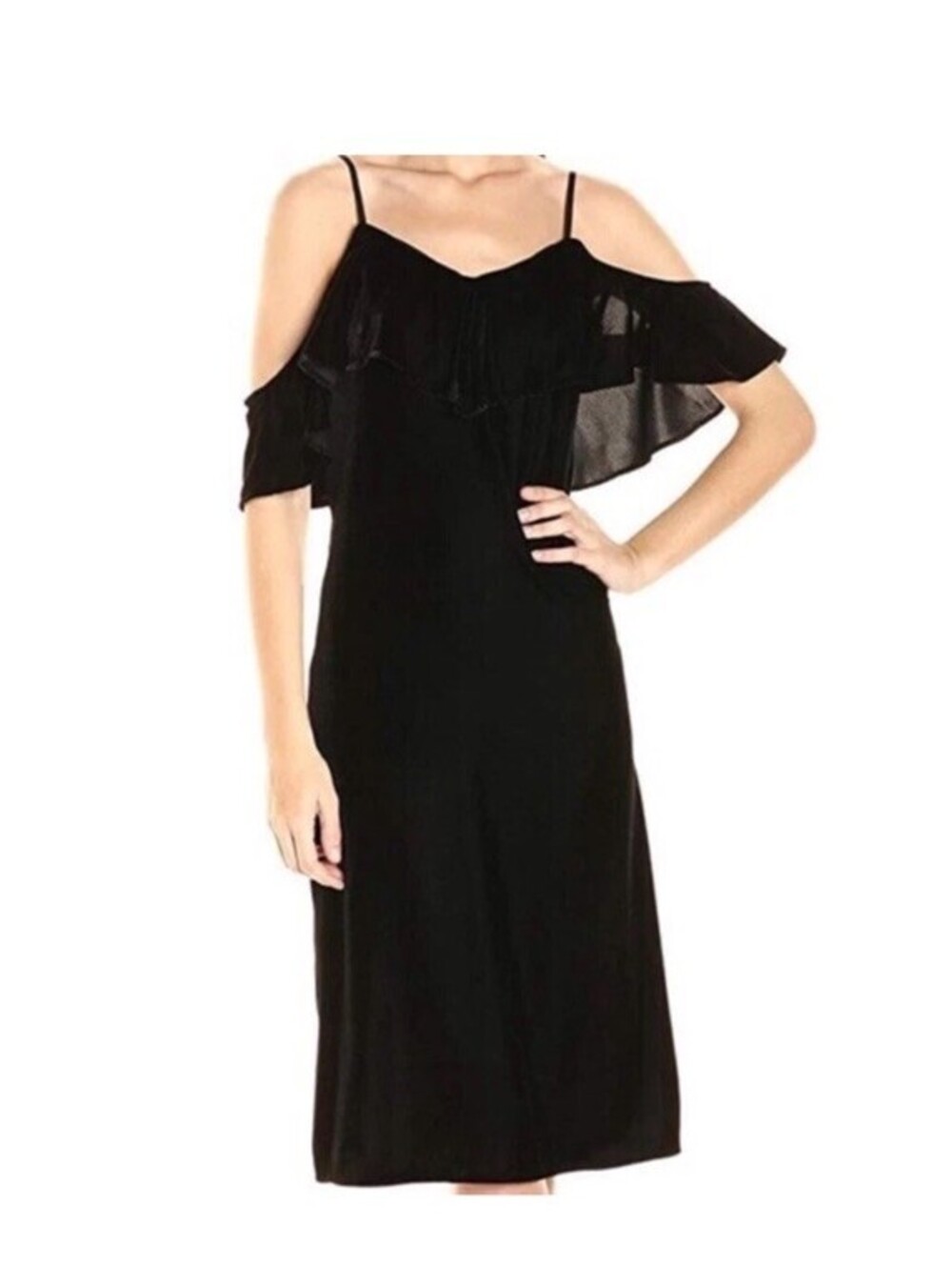 Plenty By Tracy Reese Anthropology Velvet Off Shoulder Slip Dress Size M $198